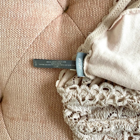 Aerie Dusty Pink Lace Halter Bralette - Picture 4 of 5